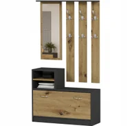 Meble do przedpokoju - Garderoba wieszak szafka na buty antracyt mix artisan V-1 Producent - miniaturka - grafika 1