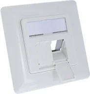 Gniazdka elektryczne - InLine® Rahmenset für 2x RJ45 Bu/LSA Einsatz, Keystone SNAP-In, weiß RAL9010 - miniaturka - grafika 1