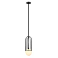 Lampy sufitowe - Italux Lampa zwis Simon MDM-3938/1 BK MDM-3938/1 BK - miniaturka - grafika 1