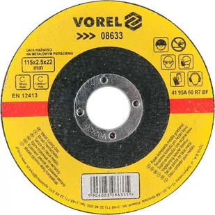 Vorel Tarcza do cięcia metalu 115x2,5x22 08633 - Tarcze do pił - miniaturka - grafika 1