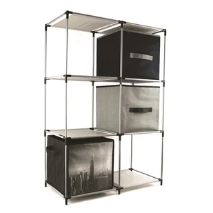 Pudełko do regału Stori szare/ czarne - Pudła i pojemniki do przechowywania - miniaturka - grafika 3