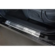 Nakładki progowe - Avisa 2/14009 INOX ochraniacze progów drzwi X-Trail III 2014-2017 & FL 2017-4-częściowy, srebrny - miniaturka - grafika 1