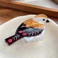 Ozdoby do włosów - TEMU 1 szt. bofeiya Duża Spinka do Włosów - Urocza Y2K wielokolorowa (Zielona/Czerwona/Niebieska/Żółta) Realistyczny Dziób i Pióra Ogonu, Trwała - miniaturka - grafika 1