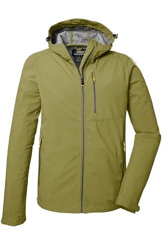 killtec Męska kurtka softshellowa/kurtka outdoorowa z kapturem KOS 259 MN SFTSHLL JCKT, kiwi, 4XL, 41367-000