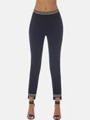 Legginsy - Damskie legginsy czarne Bas Black r.S - Bas Bleu - miniaturka - grafika 1