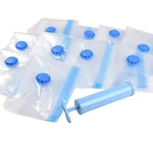 Pokrowce na ubrania - WORKI Próżniowe Zestaw 10 szt + POMPKA Uniwersalne Wygodne - miniaturka - grafika 1