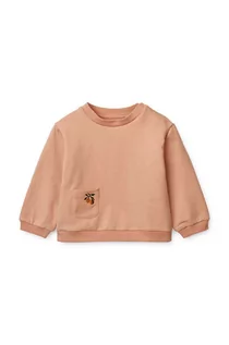 Bluzy i sweterki niemowlęce - Liewood bluza niemowlęca kolor pomarańczowy gładka - grafika 1