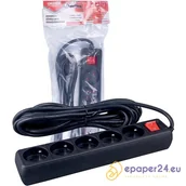 Listwy zasilające - Listwa zasilająca Office Products 3m/5g czarna - miniaturka - grafika 1