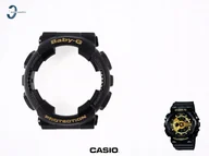 Akcesoria do zegarków - Bezel Casio BA-110 BA-110-1A czarny połysk złote napisy oryginał - miniaturka - grafika 1