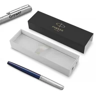 Zestawy piśmiennicze - Pióro Wieczne Parker Jotter Royal Blue CT (M) z grawerem - miniaturka - grafika 1