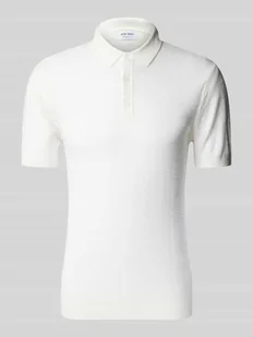 Koszulka polo o kroju slim fit z prążkowanymi wykończeniami - Koszulki męskie - miniaturka - grafika 1