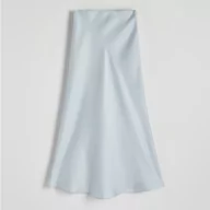 Spódnice - Reserved - Satynowa spódnica z wiskozy - Niebieski - miniaturka - grafika 1