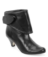 Botki damskie - Buffalo 5505-253 Damskie sztyblety gładka skóra czarne, czarny - czarny - 39 eu - miniaturka - grafika 1