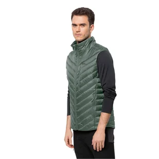 Męska kamizelka puchowa Jack Wolfskin PASSAMANI DOWN VEST M hedge green - S - Kamizelki męskie - miniaturka - grafika 1