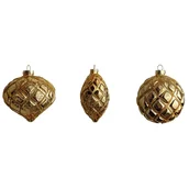 Bombki - Goodwill/ Bombki choinkowe 3 sztuki złote - miniaturka - grafika 1