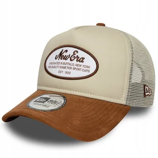 New Era czapka z daszkiem 9FORTY E-Frame Oval Patch beżowy r.uniwersalny - Czapki i chusty sportowe męskie - miniaturka - grafika 1