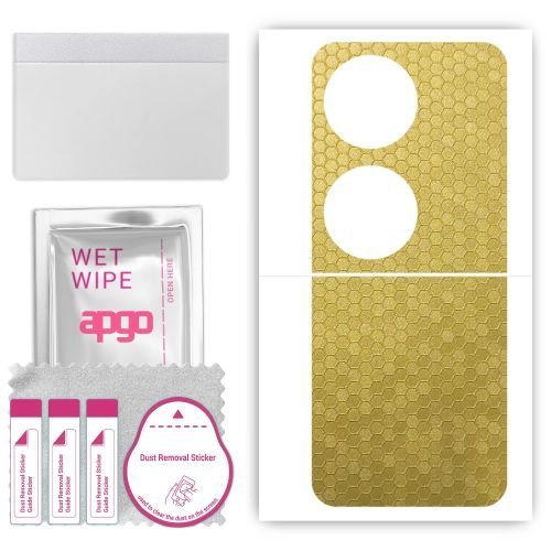 folia naklejka skórka strukturalna na TYŁ do Huawei Pocket 2 - Plaster Miodu Złoty - apgo SKINS