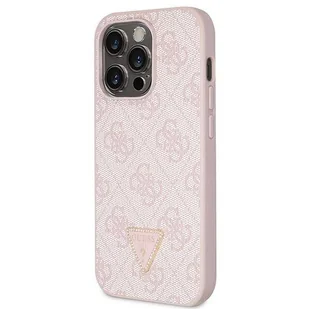 Etui Guess GUHCP14LP4TDSCPP na iPhone 14 Pro - różowe Crossbody 4G Metal Logo - Etui i futerały do telefonów - miniaturka - grafika 2