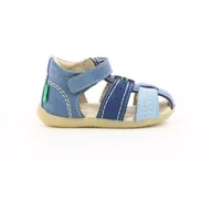Buty dla dziewczynek - Sandały dziecięce Kickers BIGBAZAR-8 BLEU TRICOLORE - miniaturka - grafika 1
