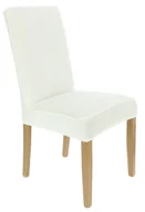 Pokrowce na meble - Pokrowiec krzesło welur plusz ecru elastyczny [21wr] - miniaturka - grafika 1