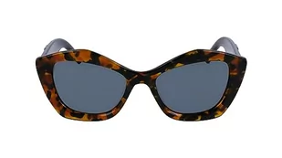 KARL LAGERFELD Damskie okulary przeciwsłoneczne KL6127S, tytoń w paski, jeden rozmiar, Tytoń w paski, Rozmiar uniwersalny - Okulary przeciwsłoneczne - miniaturka - grafika 1