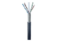 Kable miedziane - GEMBIRD kabel instalacyjny skrętka UTP zewnętrzny kat. 6 drut 305m czarny - miniaturka - grafika 1