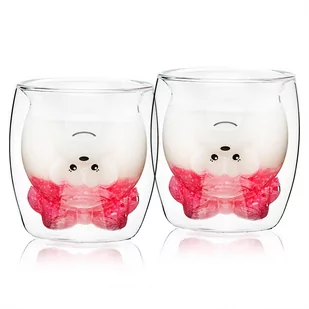 4Home Szklanka termiczna Hot&Cool Lady Bear 250 ml, 2 szt. - Szklanki - miniaturka - grafika 1