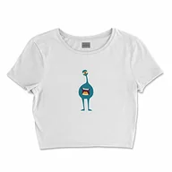 Koszulki i topy damskie - Bona Basics, Damski T-shirt basic, z nadrukiem cyfrowym, 100 bawełny, biały, swobodny, damski top, rozmiar: L, biały, L Krótki - miniaturka - grafika 1