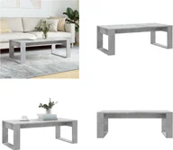 Ławy i stoliki kawowe - vidaXL Stolik kawowy betonowy szary 102x50x35 cm Materiał drewnopochodny - Stolik kawowy - Stoliki kawowe - Stolik boczny - Stolik sofowy - miniaturka - grafika 1