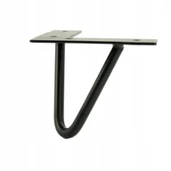 Meble modułowe i akcesoria - Noga meblowa Hairpin legs Loft czarny mat wysokość 10 cm - 2 pręty - miniaturka - grafika 1