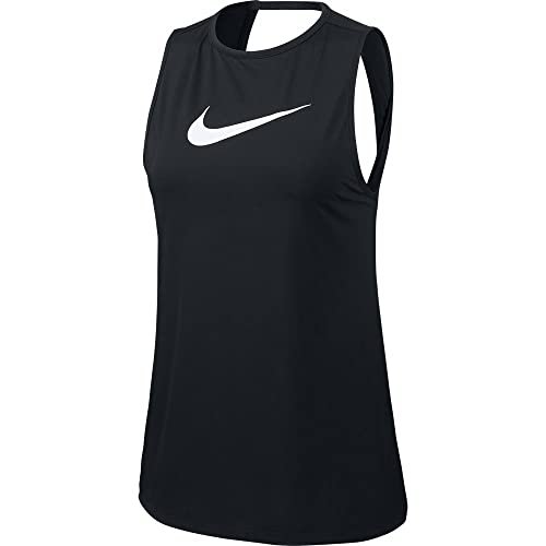 Nike damska koszulka w Np Tank Essential Swoosh czarny czarny/biały X-S