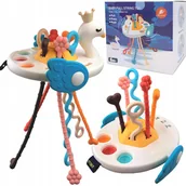 Zabawki sensoryczne - LT494 ŁABĘDŹ GRYZAK DLA NIEMOWLĄT 5W1 ZABAWKA SENSORYCZNA - miniaturka - grafika 1