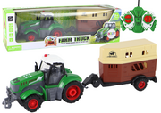 Zabawki zdalnie sterowane - Traktor RC Ciągnik Zdalnie Sterowany Maszyna Rolnicza Przyczepa Pilot 1:24 - miniaturka - grafika 1