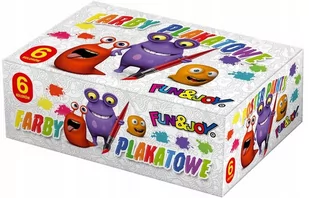 Farby plakatowe szkolne 6 kolorów, 20 ml - Farby i media malarskie - miniaturka - grafika 1