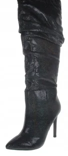 EVEN&ODD CZARNE KOZAKI ZE SZPILKĄ MIENIĄCE SIĘ 39 TLA - Kozaki damskie - miniaturka - grafika 1