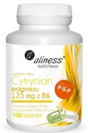 Odchudzanie i oczyszczanie - MEDICALINE Aliness Cytrynian magnezu 125 mg z B6 x 100 kaps - miniaturka - grafika 1