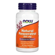 Witaminy i minerały - Now Foods NOW Natural Resveratrol 200mg 60vegcaps - miniaturka - grafika 1