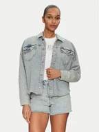Kurtki damskie - Guess Kurtka jeansowa W5GN90 D5LQ2 Niebieski Regular Fit - miniaturka - grafika 1