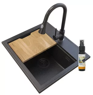 Foxal Nakrapiany Zlew Granit +Bat Snake Nakrapiana - Zlewozmywaki z baterią Foxal Nakrapiany Zlew Granit +Bat Snake Nakrapiana - Zlewozmywaki z baterią - miniaturka - grafika 1