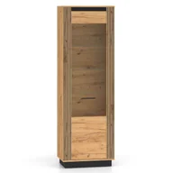 Witryny - Witryna z lamelami URSO 04 Dąb craft złoty, czarny - miniaturka - grafika 1