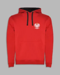 Bluza kangurek z kapturem Polska czerwona z orzełkiem mini-XL dla kibica Polski - Bluzy męskie - miniaturka - grafika 1