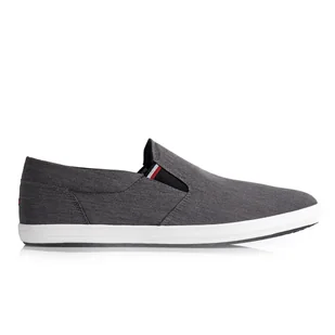 Buty męskie Tommy Hilfiger Essential Chambray Vulc Buty męskie Tommy Hilfiger Essential Chambray Vulc 45 Czarny - Botki męskie - miniaturka - grafika 1