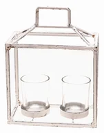 Świeczniki - ŚWIECZNIK METALOWY LATARNIA NA ŚWIECZKĘ LAMPION - miniaturka - grafika 1