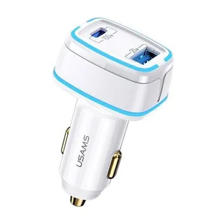 Usams Ładowarka  C24 Adapter 1x USB-A 1x USB-C 4 A US-CC142 US-CC142 - Ładowarki samochodowe - miniaturka - grafika 1
