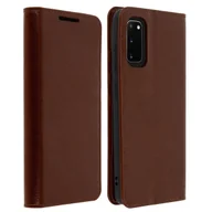 Etui i futerały do telefonów - Etui Folio Prawdziwa Skóra Samsung Galaxy S20 z miejscem na kartę Podstawka wideo Brązowy - miniaturka - grafika 1