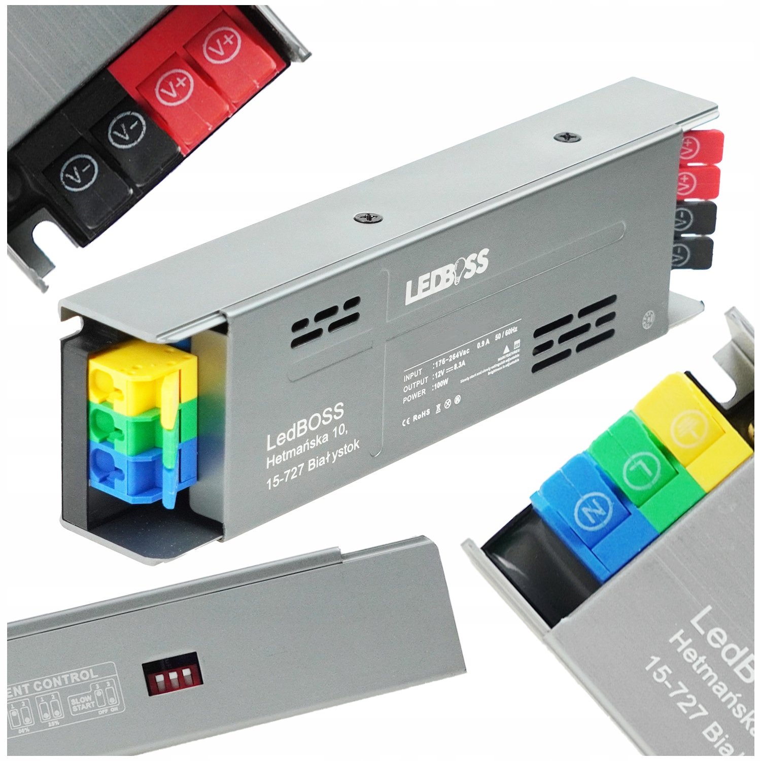 FORMAT Zasilacz 12V 200W Szybkozłącza Transor Taśm Opraw Ledboss
