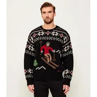 Swetry męskie - POLO RALPH LAUREN Wełniany sweter Loose fit - miniaturka - grafika 1