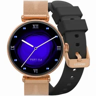 Smartwatch - Gravity GT26-3 Różowe Złoto Czarny 2 Paski - miniaturka - grafika 1