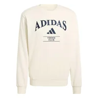 Bluzy męskie - Bluza męska adidas Heritage Graphic Crew Chalk White/Dark Blue XXL - miniaturka - grafika 1