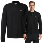 Koszulki męskie - czarna koszulka meska regular elegancki longsleeve lacoste PREMIUM czarna koszulka meska regular elegancki longsleeve lacoste PREMIUM r.M - miniaturka - grafika 1